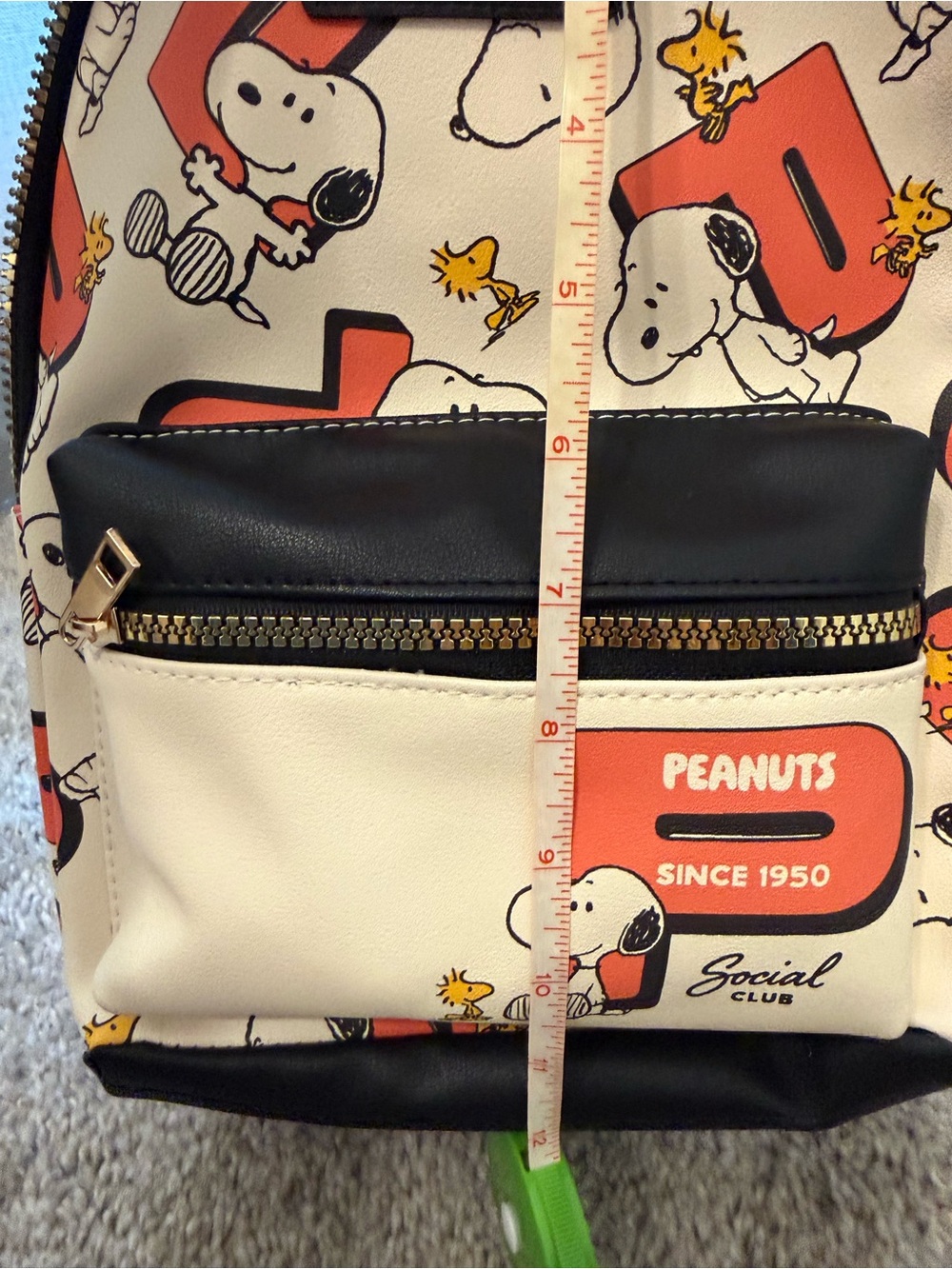 Peanuts Beige, Red & Black Snoopy Print Mini Backpack with Matching Accessories - Picture 5 of 5